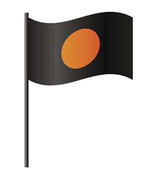 Black and orange dot hpde flag